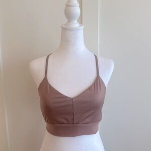 NWOT Alo Yoga Lavish bra Rosewater Heather Large